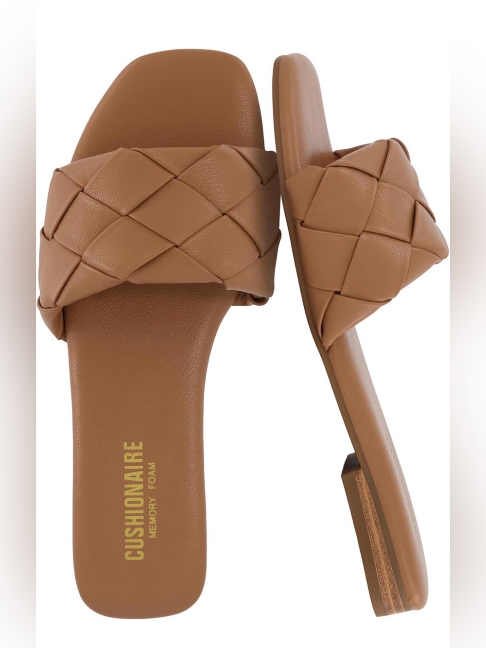 CUSHIONAIRE Franca Woven Slide Sandals